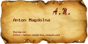 Anton Magdolna névjegykártya