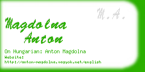 magdolna anton business card